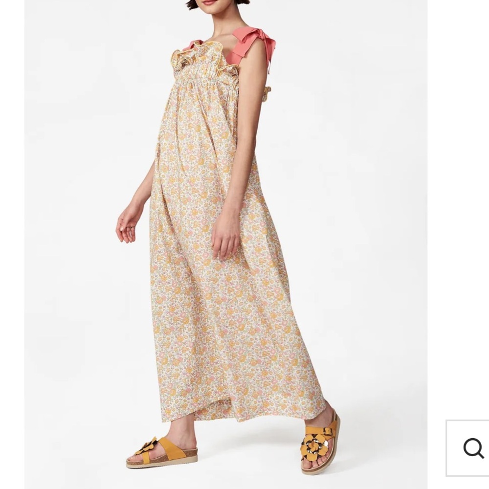 Casey Marks Jaime dress Floral Pink and Yellow Maxi Dress